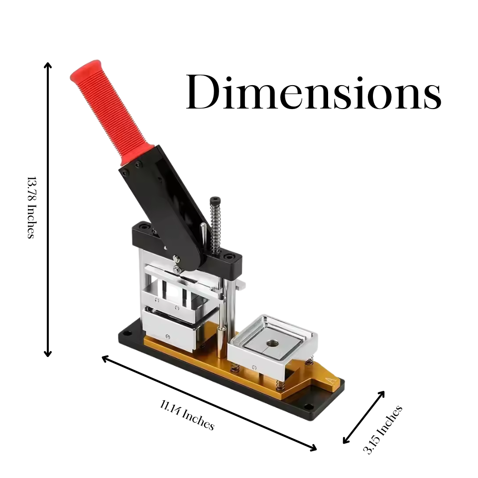 50x50mm (2x2") Magnet Machine w/ Cutter & 100 Cardboard OR Acrylic Material Set Options