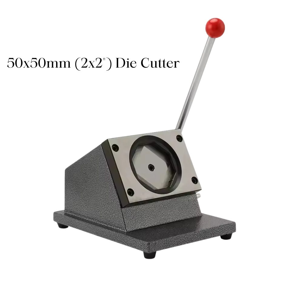 50x50mm (2x2") Magnet Machine w/ Cutter & 100 Cardboard OR Acrylic Material Set Options