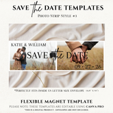 Save the Date Flexible Templates- Photo Strip Style #3