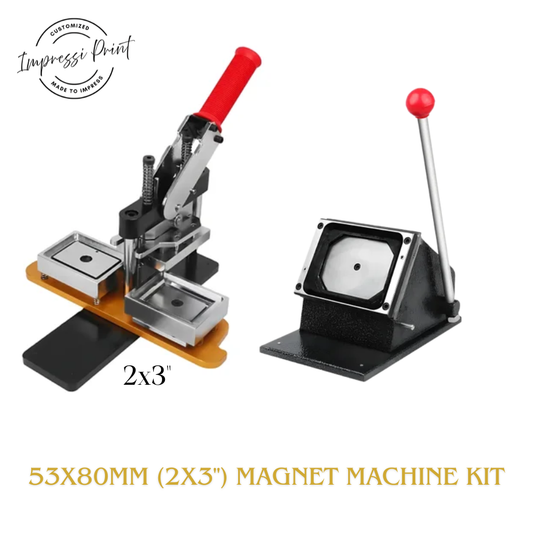 53x80mm (2x3") Magnet Machine w/ Cutter. Acrylic or Cardboard Options