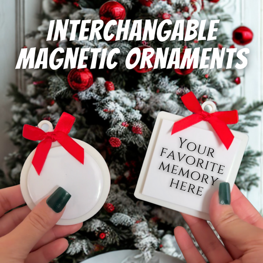 Magnetic Christmas Ornaments (2x2, 2.5x2.5 and 2.25 Sizes) 10 PACK
