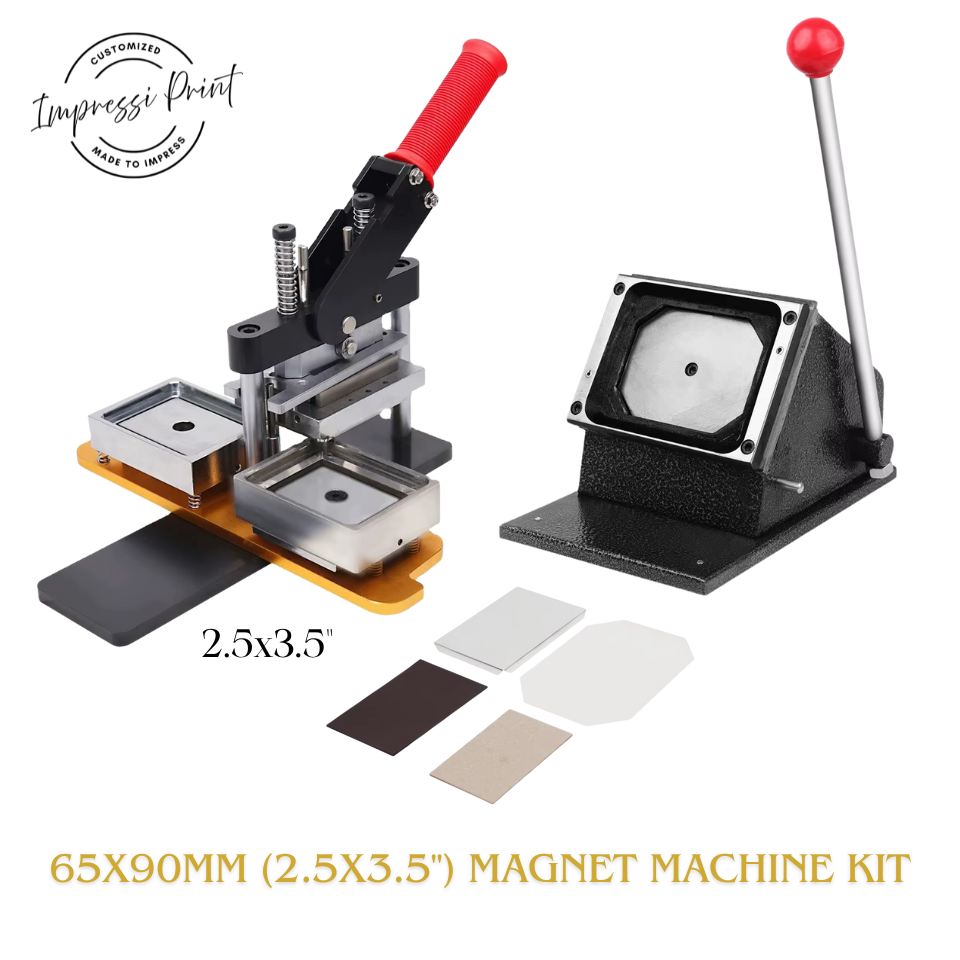 65x90mm (2.5x3.5") Magnet Machine w/ Cutter. Acrylic or Cardboard Options