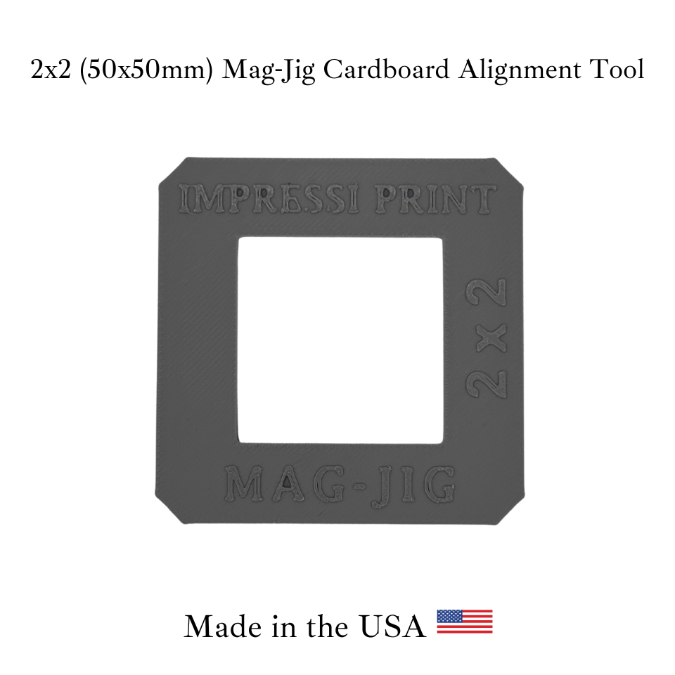 Mag-Jig Cardboard Alignment Tool for 50x50mm (2x2") Magnet Maker Machines