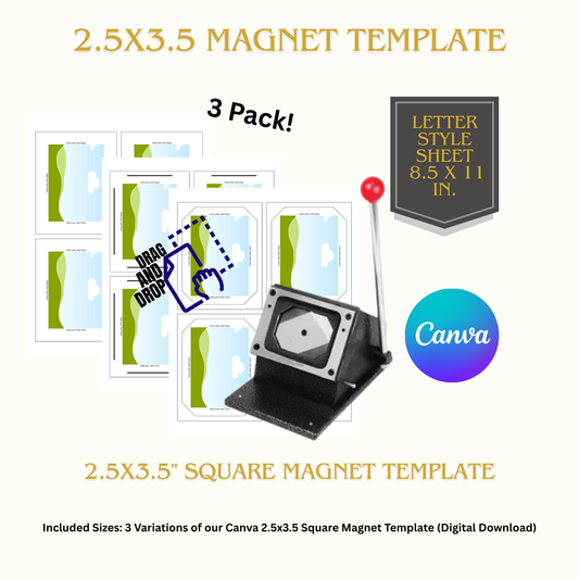 2.5x3.5 Magnet Templates - 3 Pack