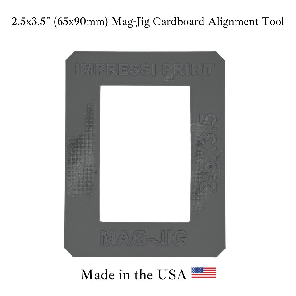 Cardboad Jig Mag-Jig Cardboard Alignment Tool for 65x90mm (2.5x3.5