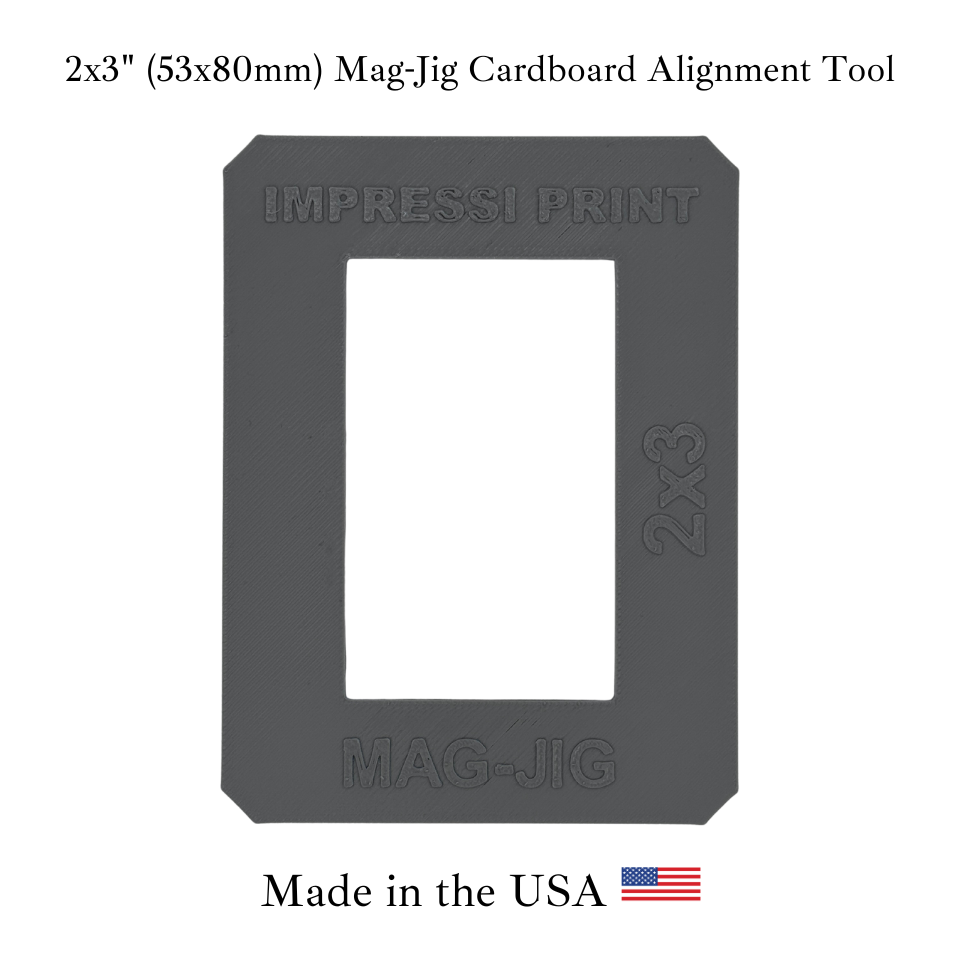 Cardboad Jig Mag-Jig Cardboard Alignment Tool for 53x80mm (2x3