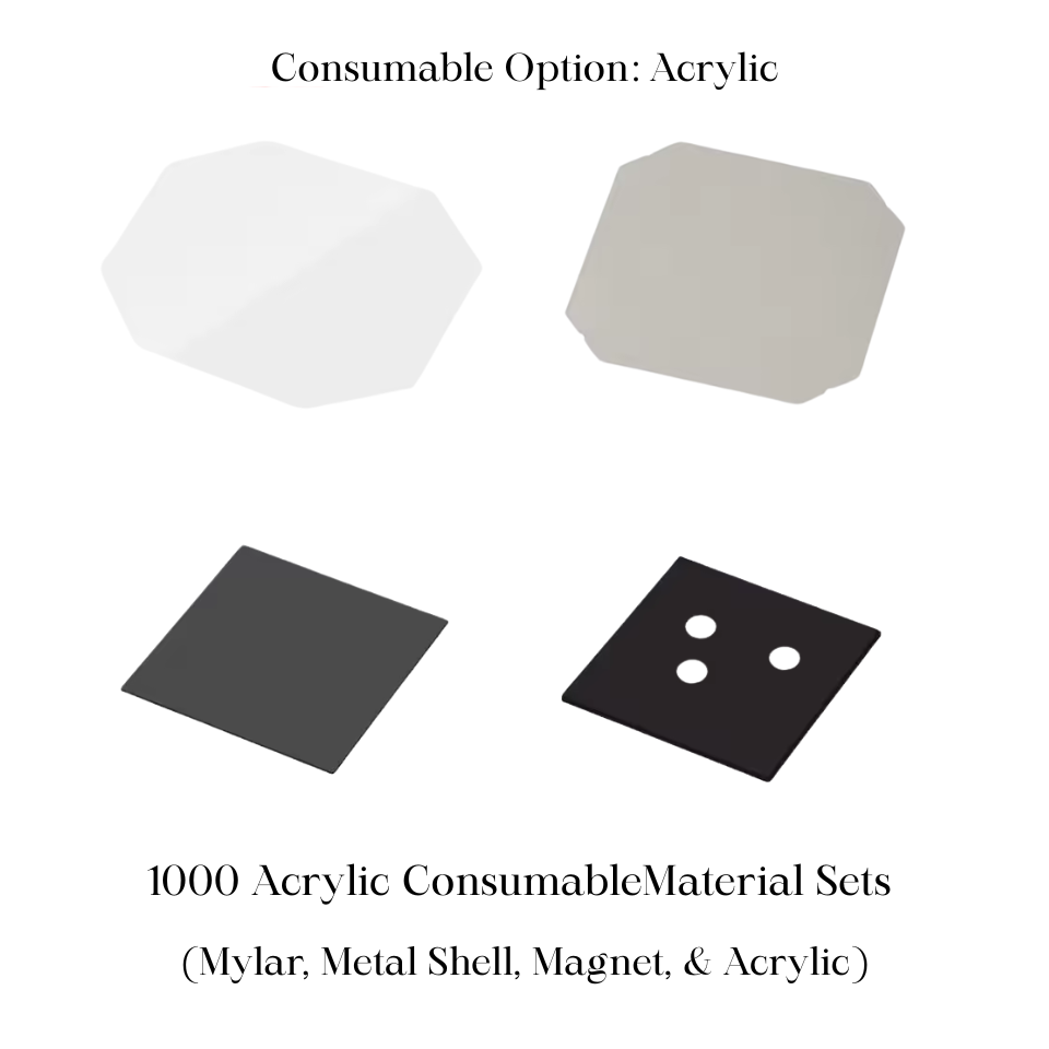 63.5x63.5mm (2.5x2.5") Magnet Machine w/ Cutter & 100 Acrylic Material Set (LIMITED STOCK)