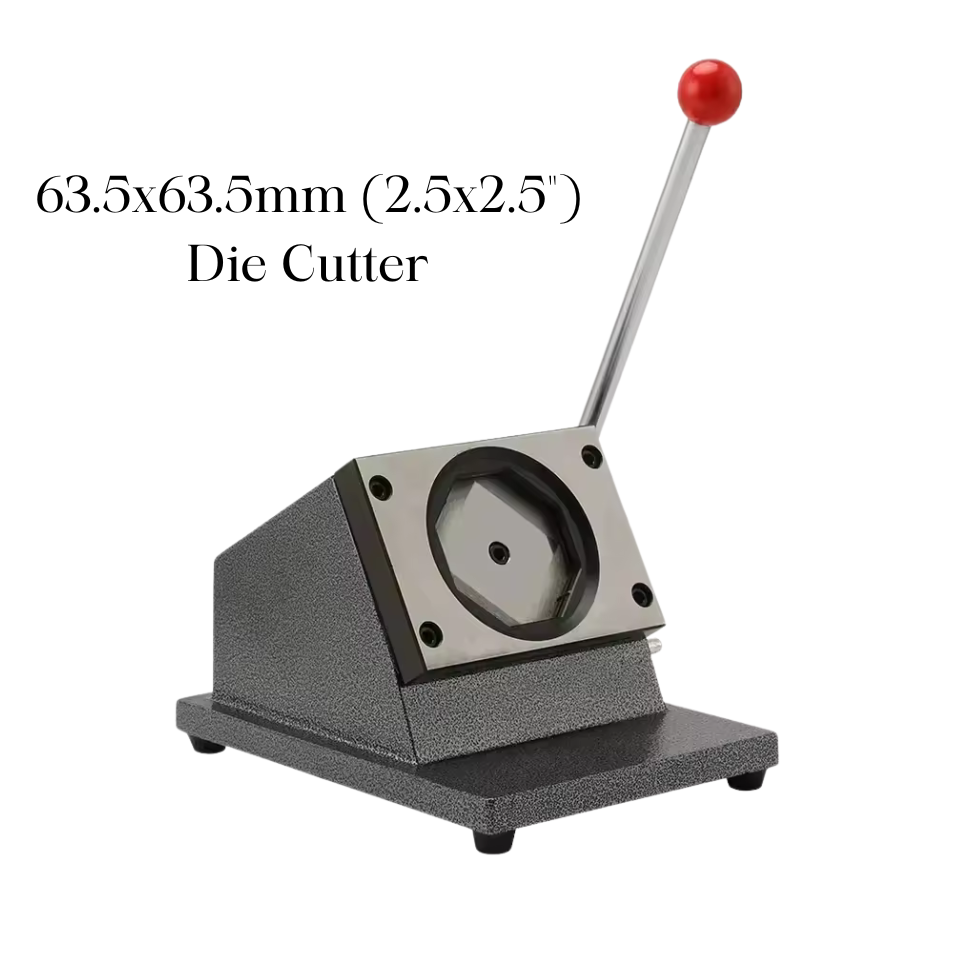 63.5x63.5mm (2.5x2.5") Magnet Machine w/ Cutter & 100 Acrylic Material Set (LIMITED STOCK)