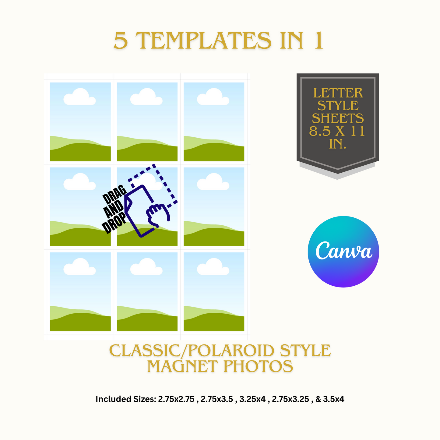 5-in-1 Flexible Magnetic Template Set