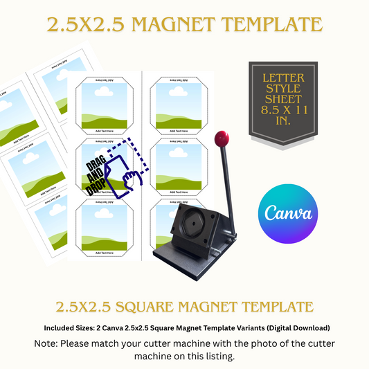 2.5x2.5 Square Magnet Templates
