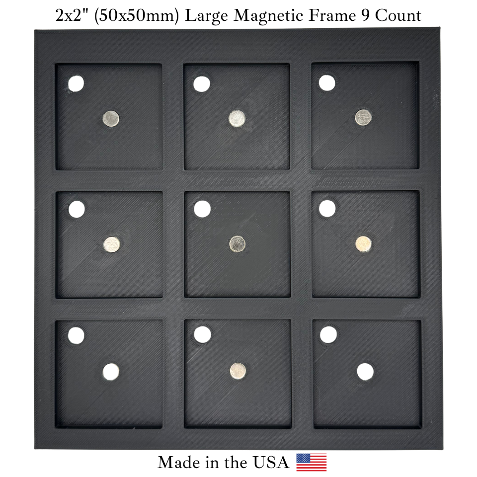2x2" Large Photo Magnet Frame (9 Count)