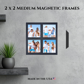2x2" (50x50mm) Medium Photo Magnet Frame - 4 Count