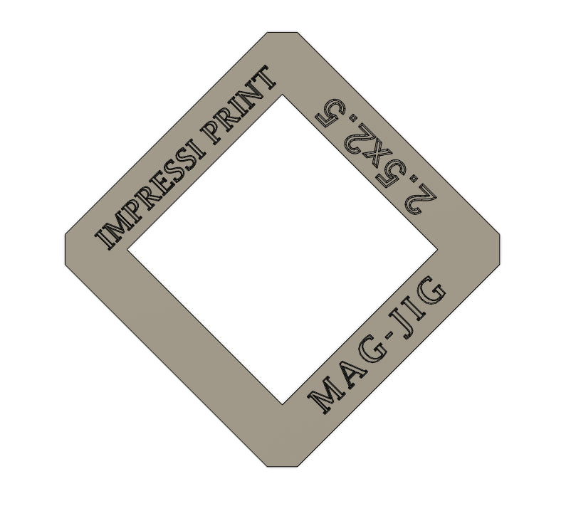 Mag-Jig Cardboard Alignment Tool for 63.5x63.5mm (2.5x2.5") Magnet Maker Machines
