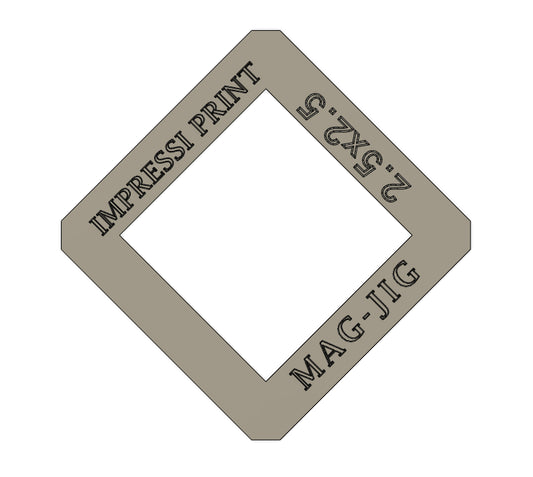 Mag-Jig Cardboard Alignment Tool for 63.5x63.5mm (2.5x2.5") Magnet Maker Machines